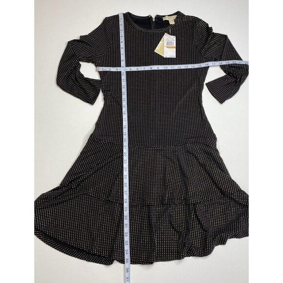 Michael Kors Shift‎ Dress Women's Small Black Gold Metallic Stretchy NEW - Picture 6 of 13